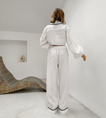 Pure White Cotton Pajama Set