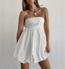 Strapless Backless Tie-wrap Bubble Dresses