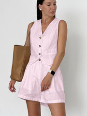 Cozy Linen Sleeveless Top Shorts Set