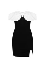 Crepe Bow Mini Dress