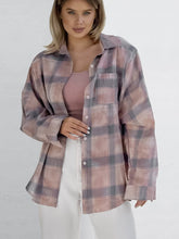 Plaid Long Sleeve Shirt Coat
