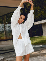 Minimalism Pure Cotton Shorts Set