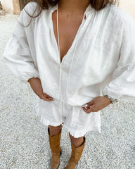 Ruffle Hem Shorts Set