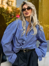 Pinstripe Breasted Loose Shirt