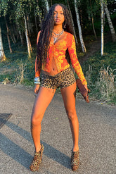 Lace Cardigan Top Ruffle Skirt Set