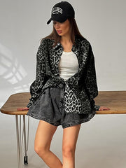 Black Leopard Print Shirt