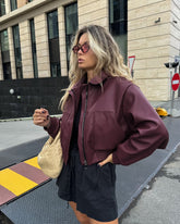 Long Sleeve Cropped Jacket Outerwear