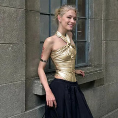 Sleeveless Bodysuit With Open Back