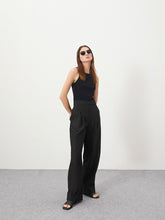 Drape Wide-Leg Suit Trousers