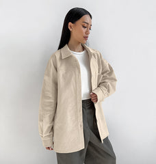 Lapel Long Sleeve Shirt