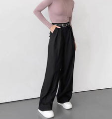 High Waist Wide Leg Suit Pants