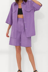 Three-Quarter Sleeves Shirt With Shorts Co-Ords Set