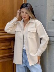 Frenchy Flap Pocket High Low Hem Overcoat