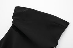 Off Shoulder Maxi Dress In Black