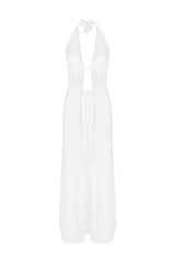 Halter Neck Open Back Maxi Dress