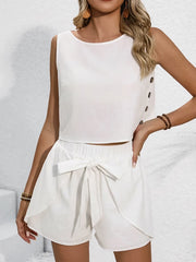 Crop Vest Top and Shorts Set