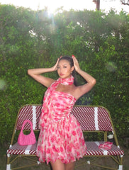 Floral -Print High Tide Mini Dress In Red