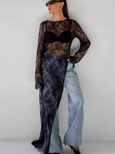 Black See-through Long Maxi Lace Dresses