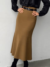 Minimalist Plain Skirt Without Belt