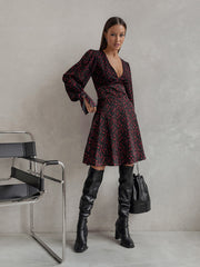 Floral Printed Fit and Flare Dress