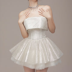 One-Shoulder Tube Top TuTu Dress
