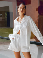 Minimalism Pure Cotton Shorts Set