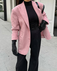 Oversized Long Sleeve Single Breasted Blazer