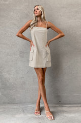 Cotton & Linen Pockets Cami Dress