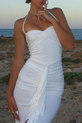 Halter Neck Long Dress