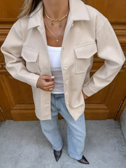 Frenchy Flap Pocket High Low Hem Overcoat