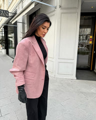 Oversized Long Sleeve Single Breasted Blazer