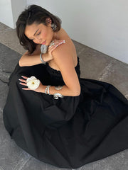 Smocked Backless Tube Midi Dress