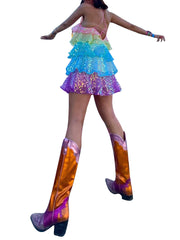 Buddy Love Disco Tiered Sequin Dress