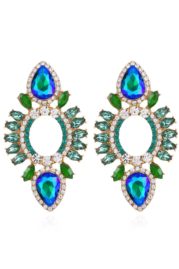 Phoenix Blue Rhinestone Earrings - Catchall