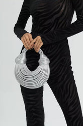 Rosa Sliver PU Knotted Bag