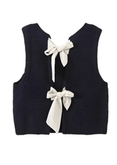 Back Bow Tie Knitted Vest
