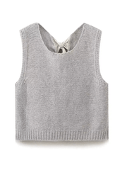 Back Bow Tie Knitted Vest
