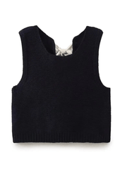 Back Bow Tie Knitted Vest