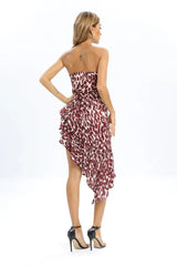Bailey Floral Printed Rushed Midi Dress - Catchall