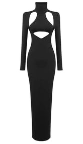 Bandage Bodycon long sleeve maxi Dress