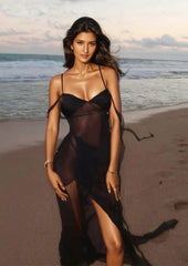 Black See-Through Maxi Dress