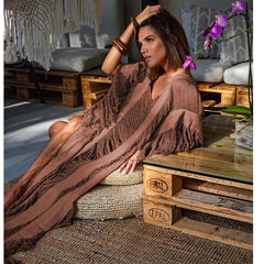 Bohemian Breeze Crochet Tunic Cover-up