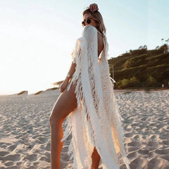 Bohemian Breeze Crochet Tunic Cover-up