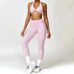 Bralette V-Shaped and Leggings Yoga 2 piece Set