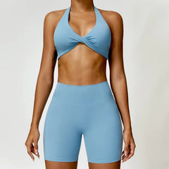 Bralette V-Shaped Yoga Short 2 piece Set
