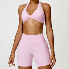 Bralette V-Shaped Yoga Short 2 piece Set