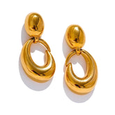 C- Shape Drop Earrings