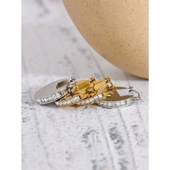 Carved Out Sphere Hoop Earrings