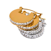 Carved Out Sphere Hoop Earrings