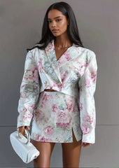 Casual Pink Print 2-Piece Set